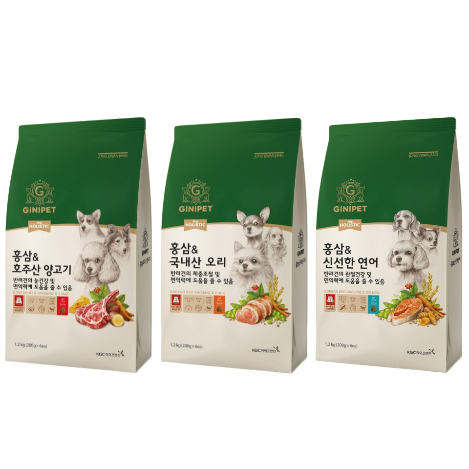 [정관장 지니펫] 더홀리스틱 강아지 사료 1.2kg 3종 (택1)